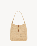 YSL LE 5 À 7 RAFFIA HOBO SHOULDER BAG