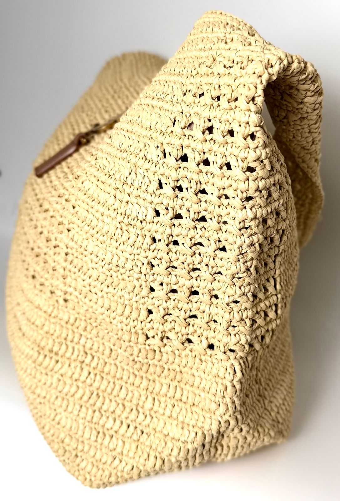 YSL LE 5 À 7 RAFFIA HOBO SHOULDER BAG