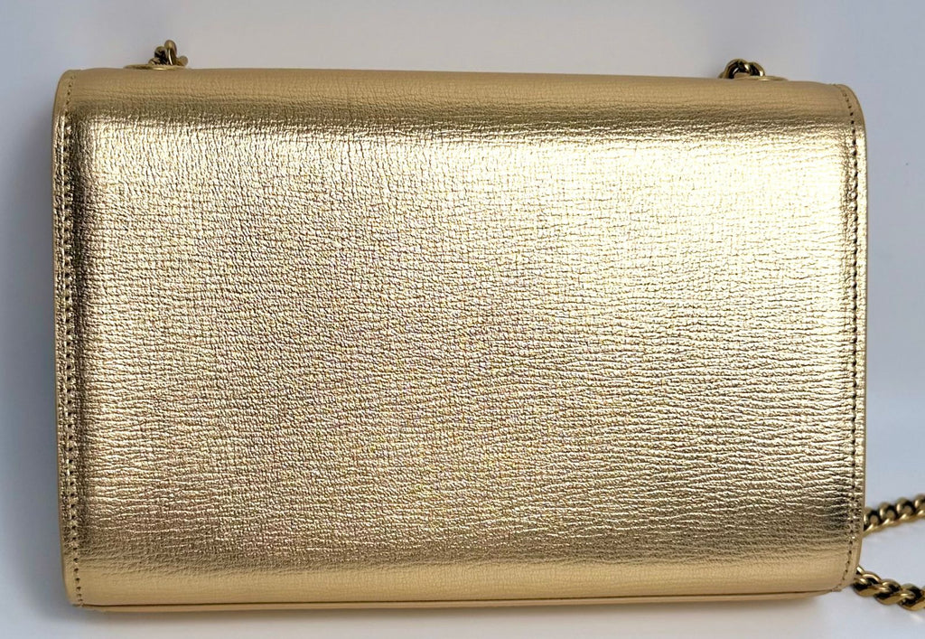 YSL KATE TASSEL METALLIC CALFSKIN LEATHER CROSSBODY BAG