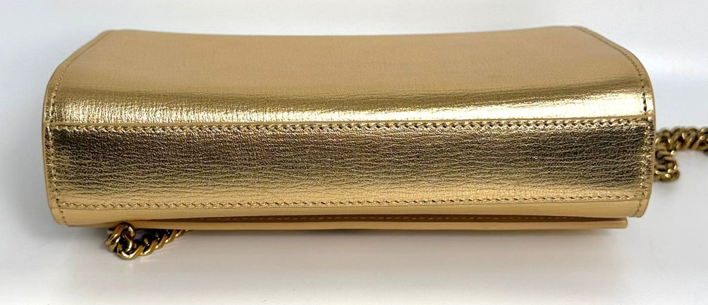 YSL KATE TASSEL METALLIC CALFSKIN LEATHER CROSSBODY BAG