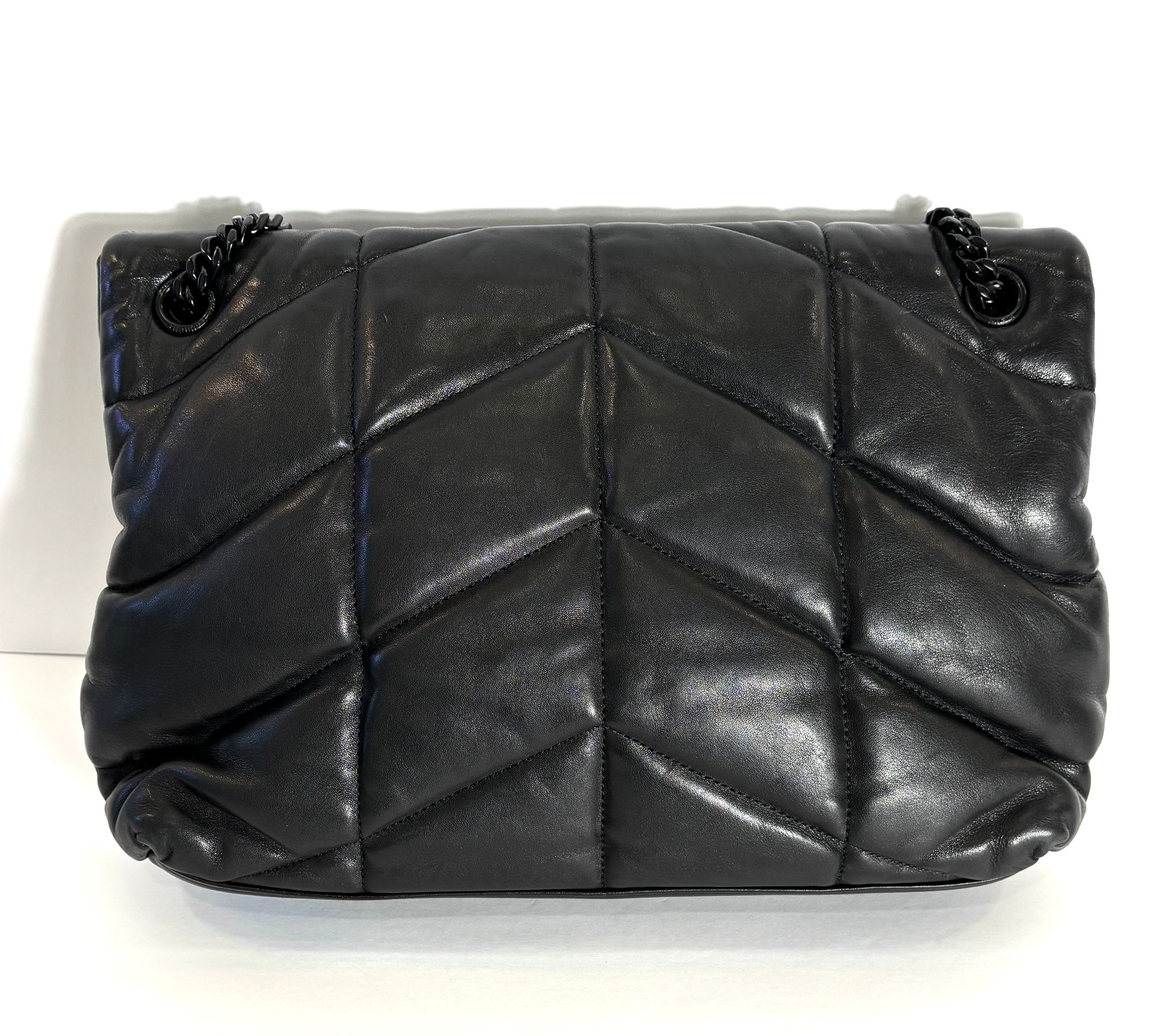 YSL LOULOU QUILTED PUFFER LEATHER MEDIUM SHOULDER BAG