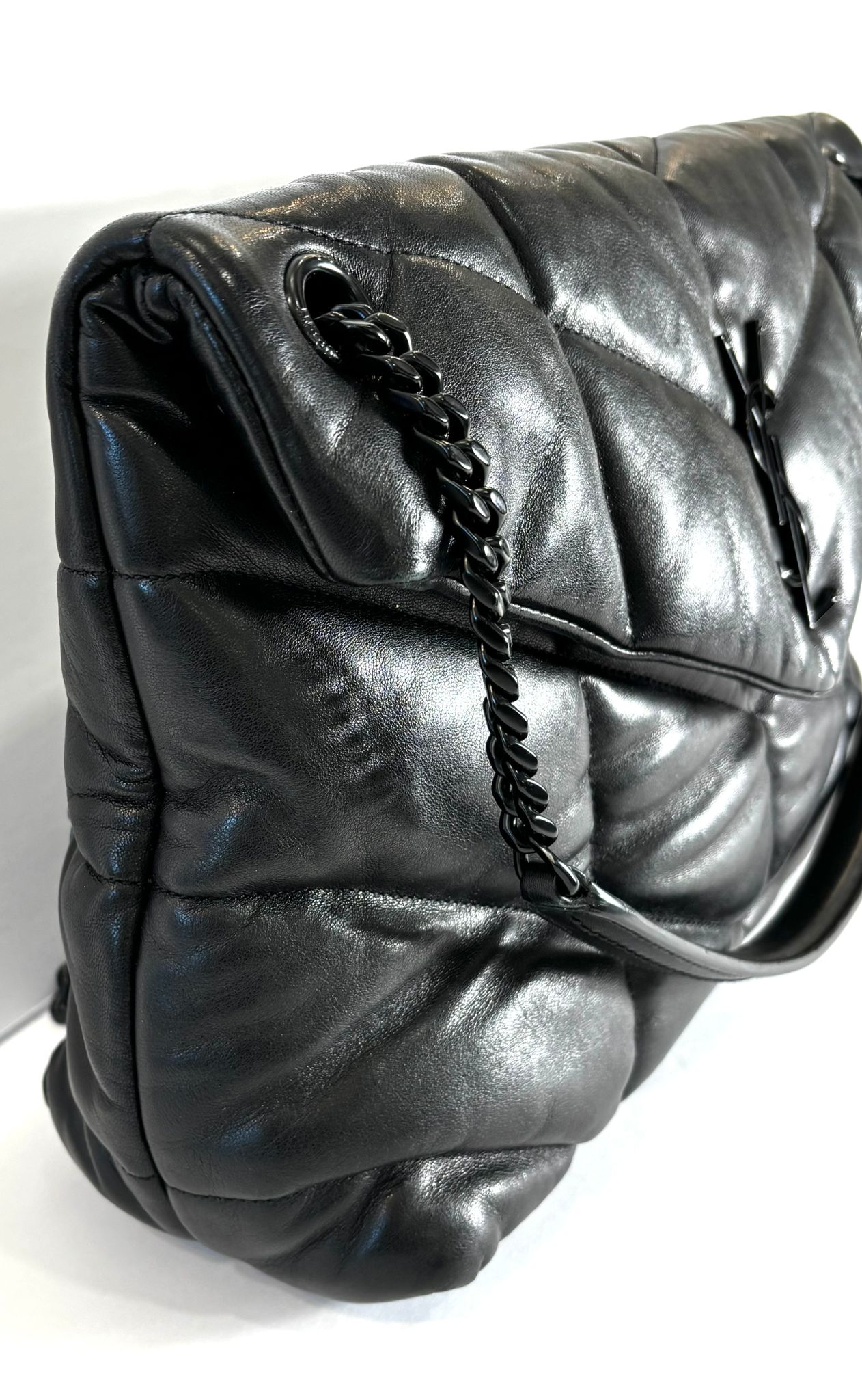 YSL LOULOU QUILTED PUFFER LEATHER MEDIUM SHOULDER BAG