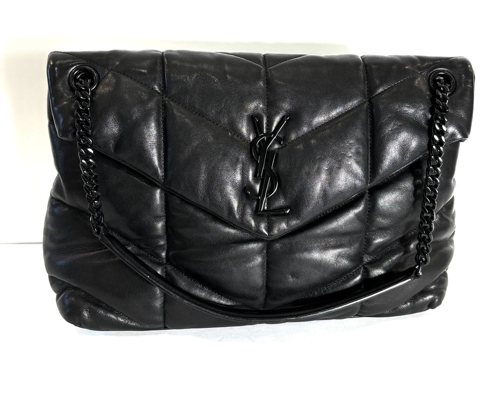 YSL LOULOU QUILTED PUFFER LEATHER MEDIUM SHOULDER BAG