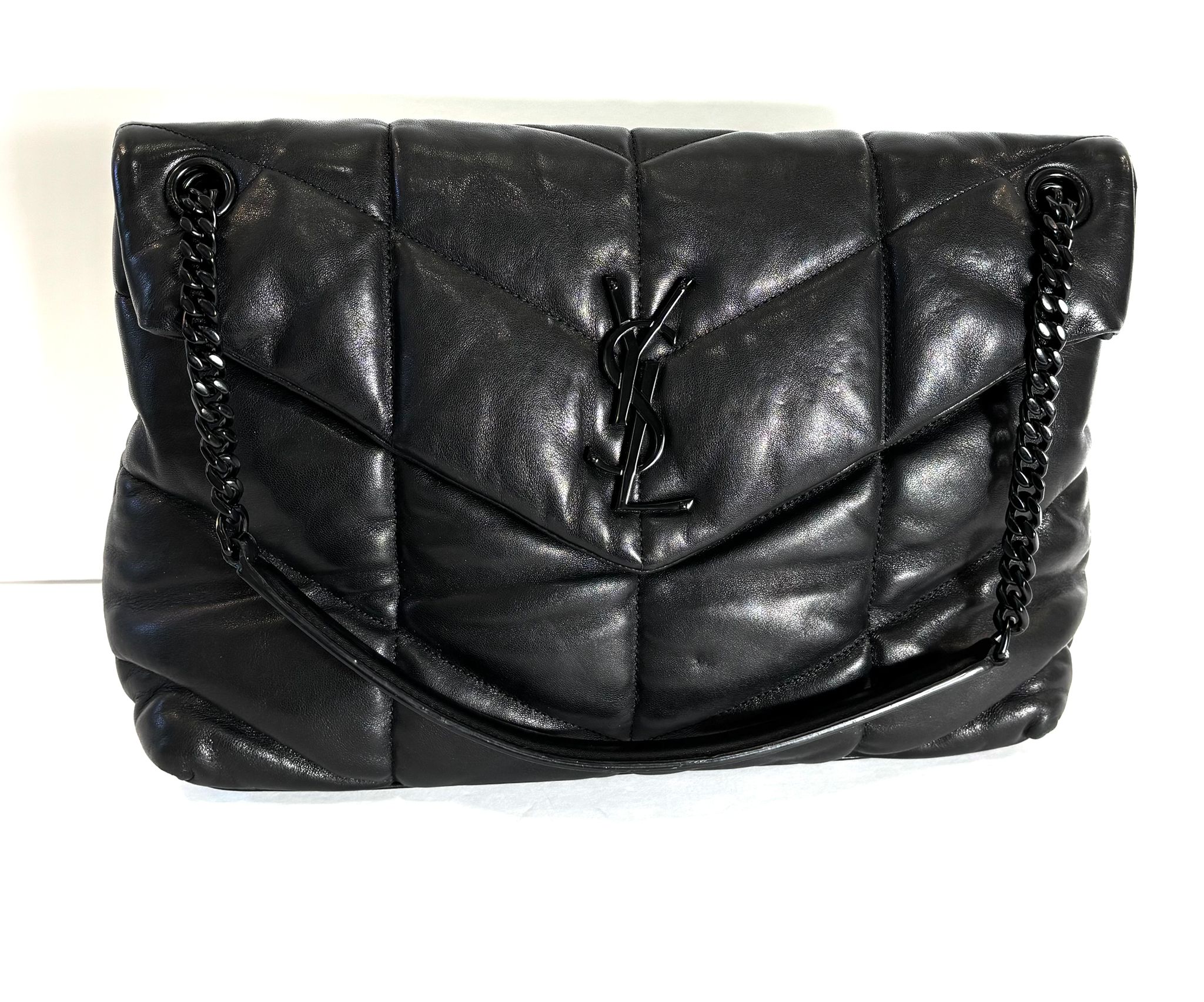 YSL LOULOU QUILTED PUFFER LEATHER MEDIUM SHOULDER BAG