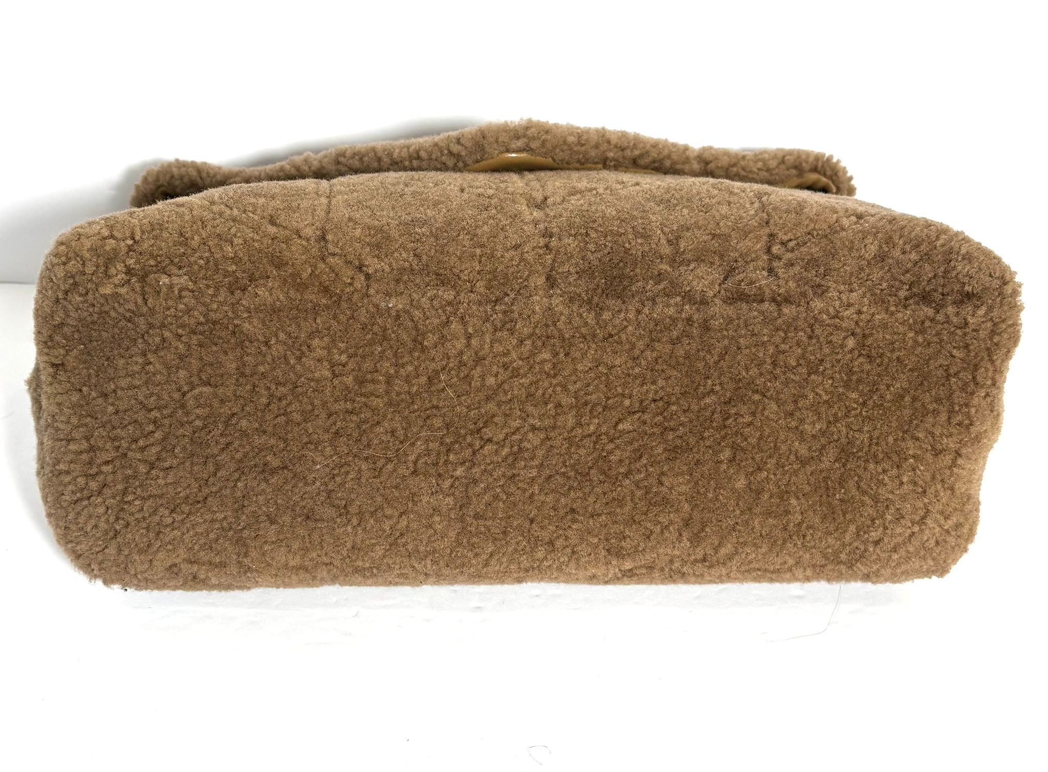 YSL SHEARLING MEDIUM MONOGRAM LOULOU PUFFER BAG