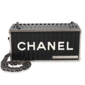 18A Black Lucite Paris Hamburg Minaudiere Shipping Container Clutch