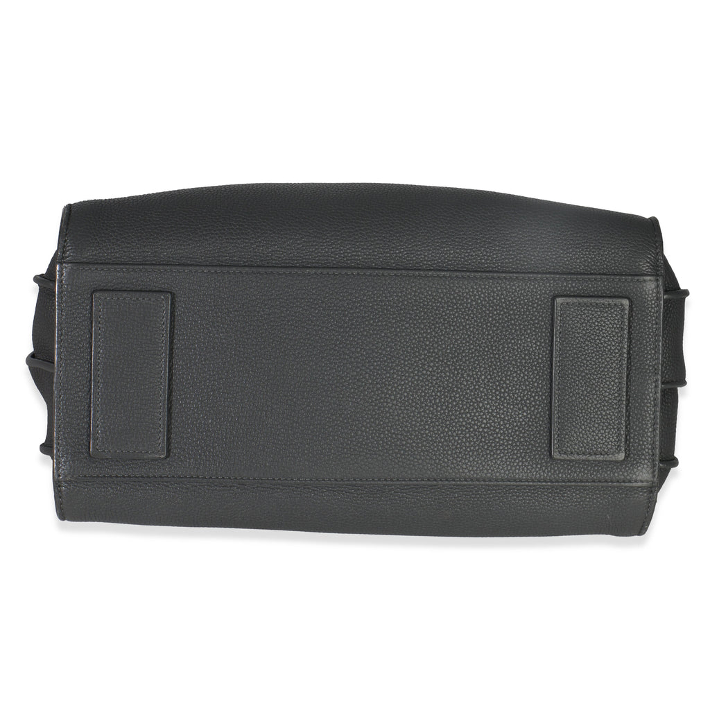 Grey Grained Calfskin Small Souple Sac De Jour