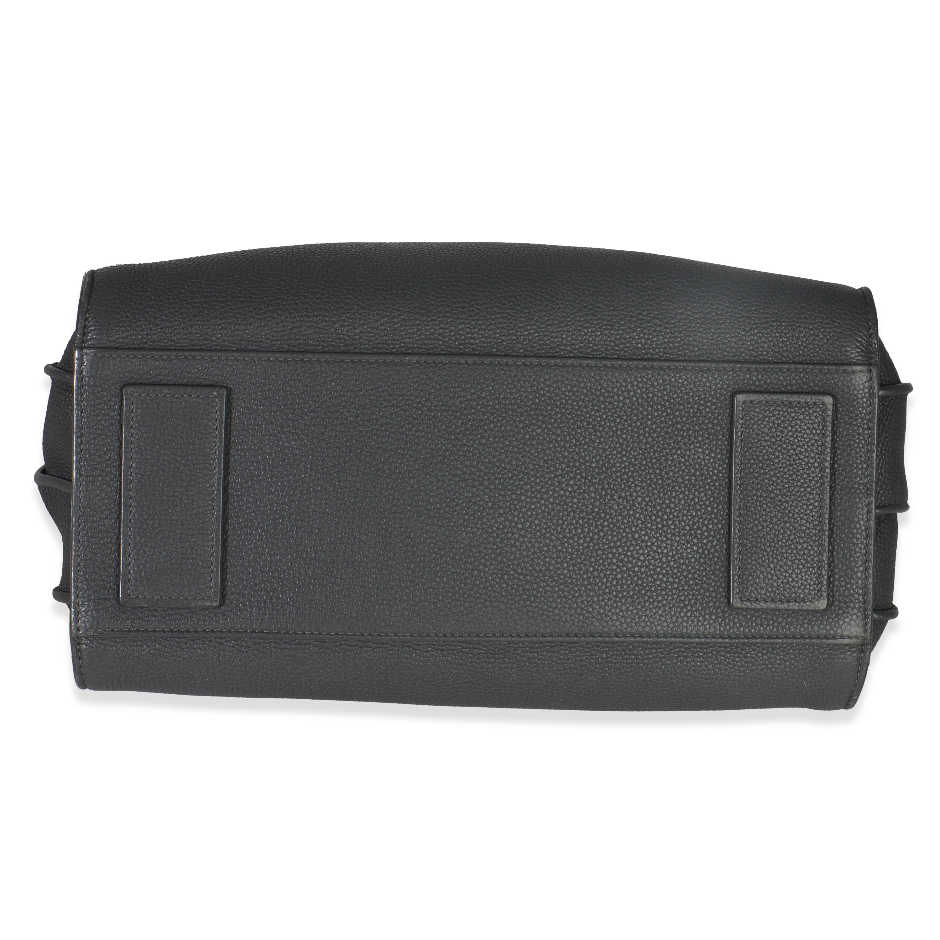 Grey Grained Calfskin Small Souple Sac De Jour