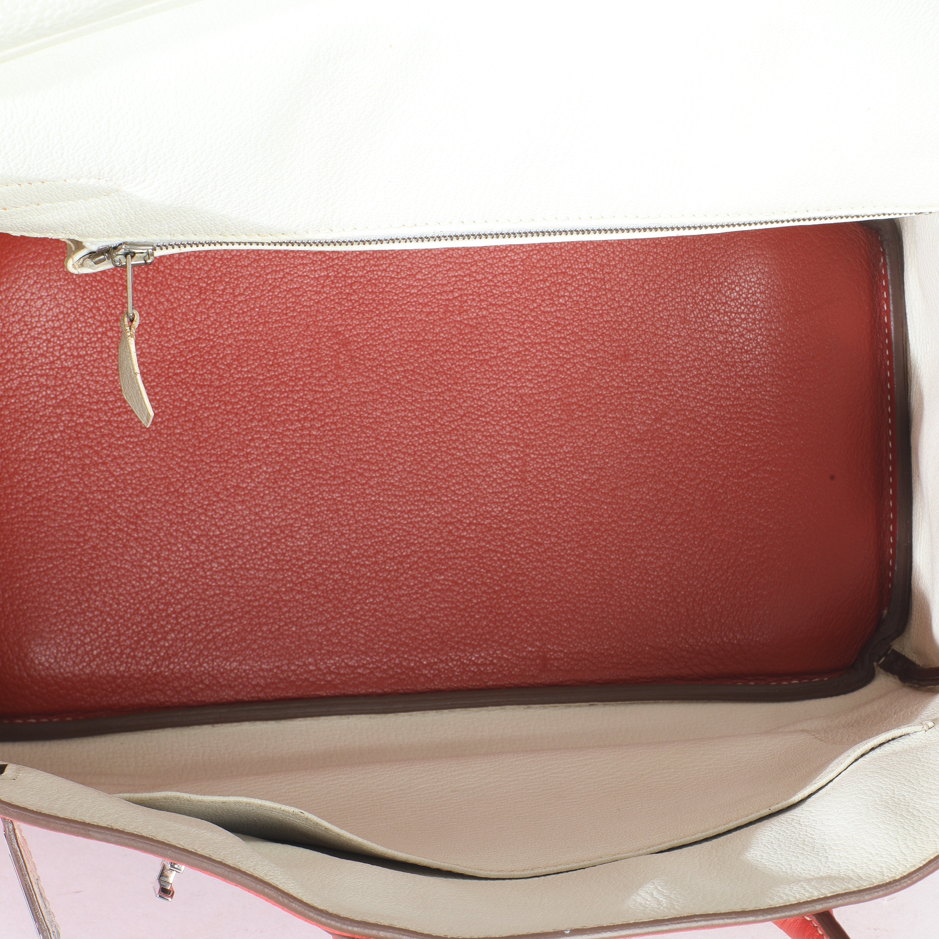 Sanguine White Clemence Verso Birkin 35 PHW