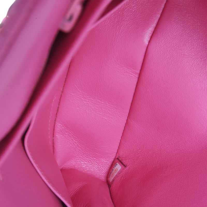 22P Pink Quilted Caviar Small Classic Double Flap Bag