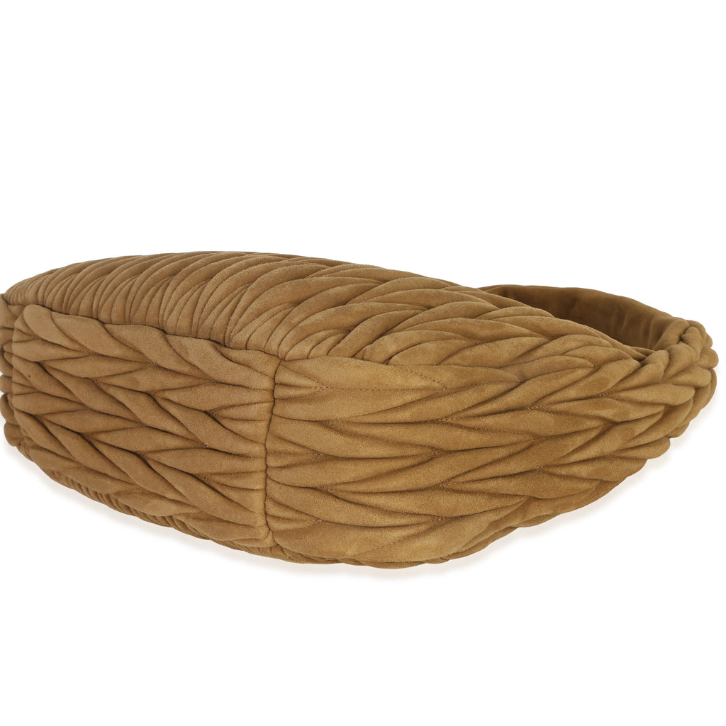 Brown Suede Matelasse Wander Hobo