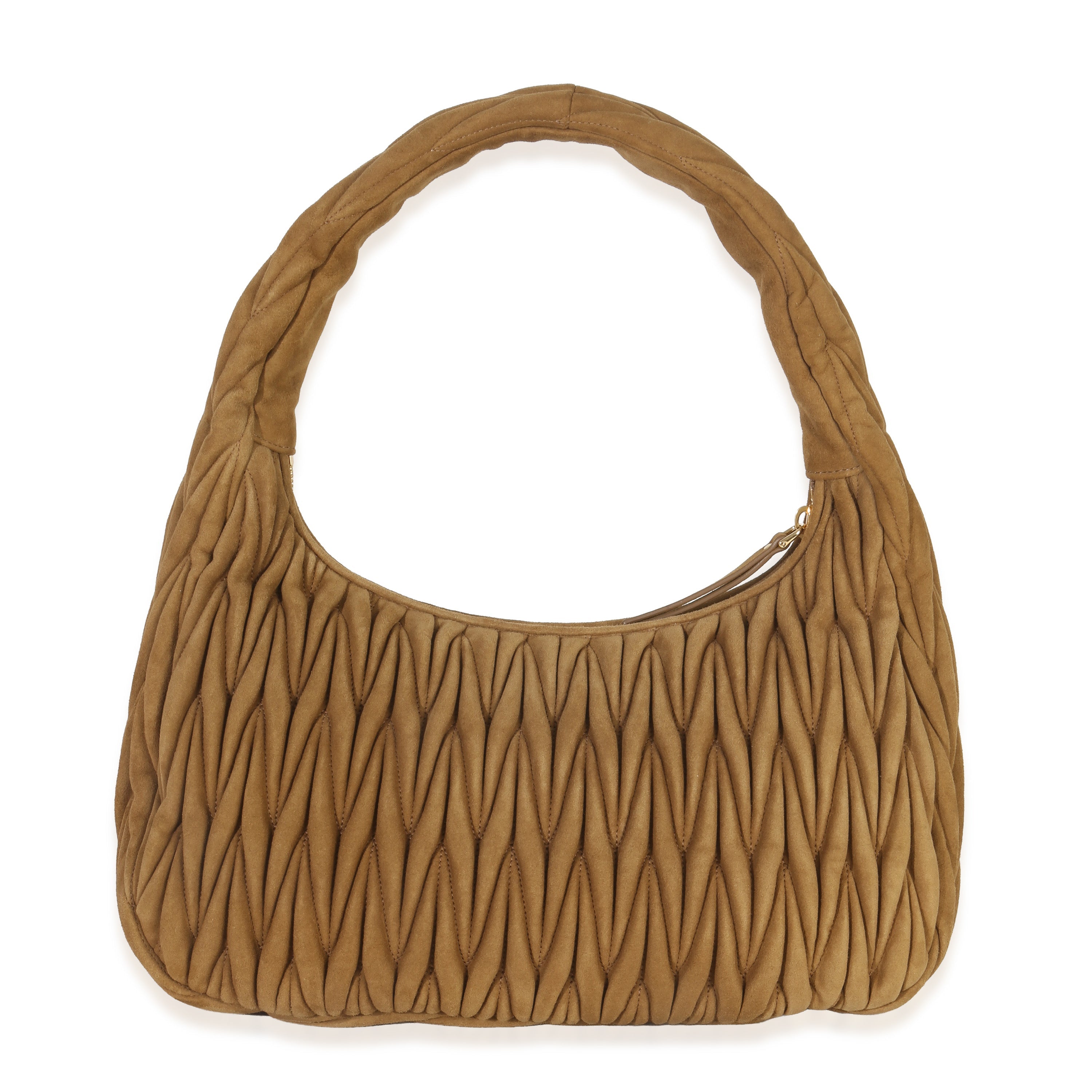 Brown Suede Matelasse Wander Hobo