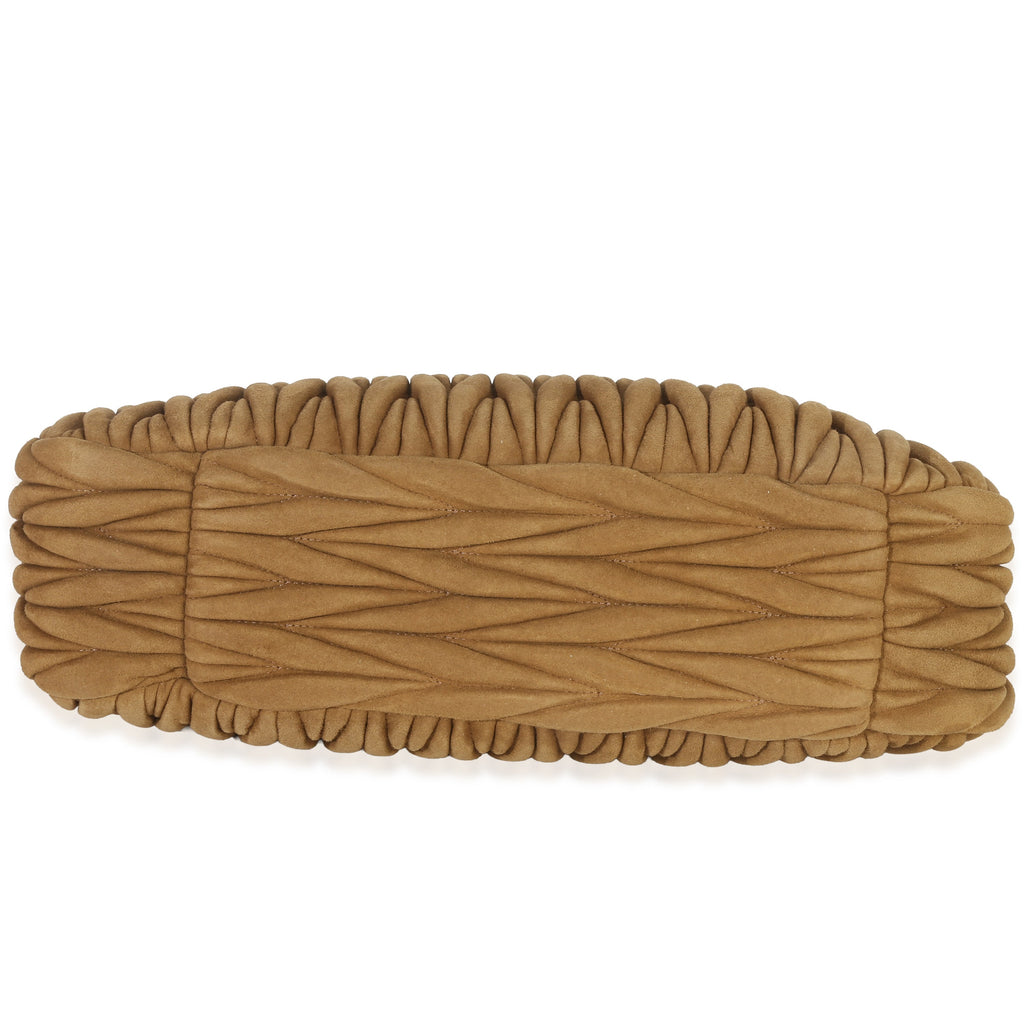 Brown Suede Matelasse Wander Hobo
