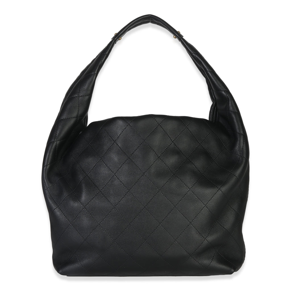 26C Black Quilted Calfskin Large Hobo