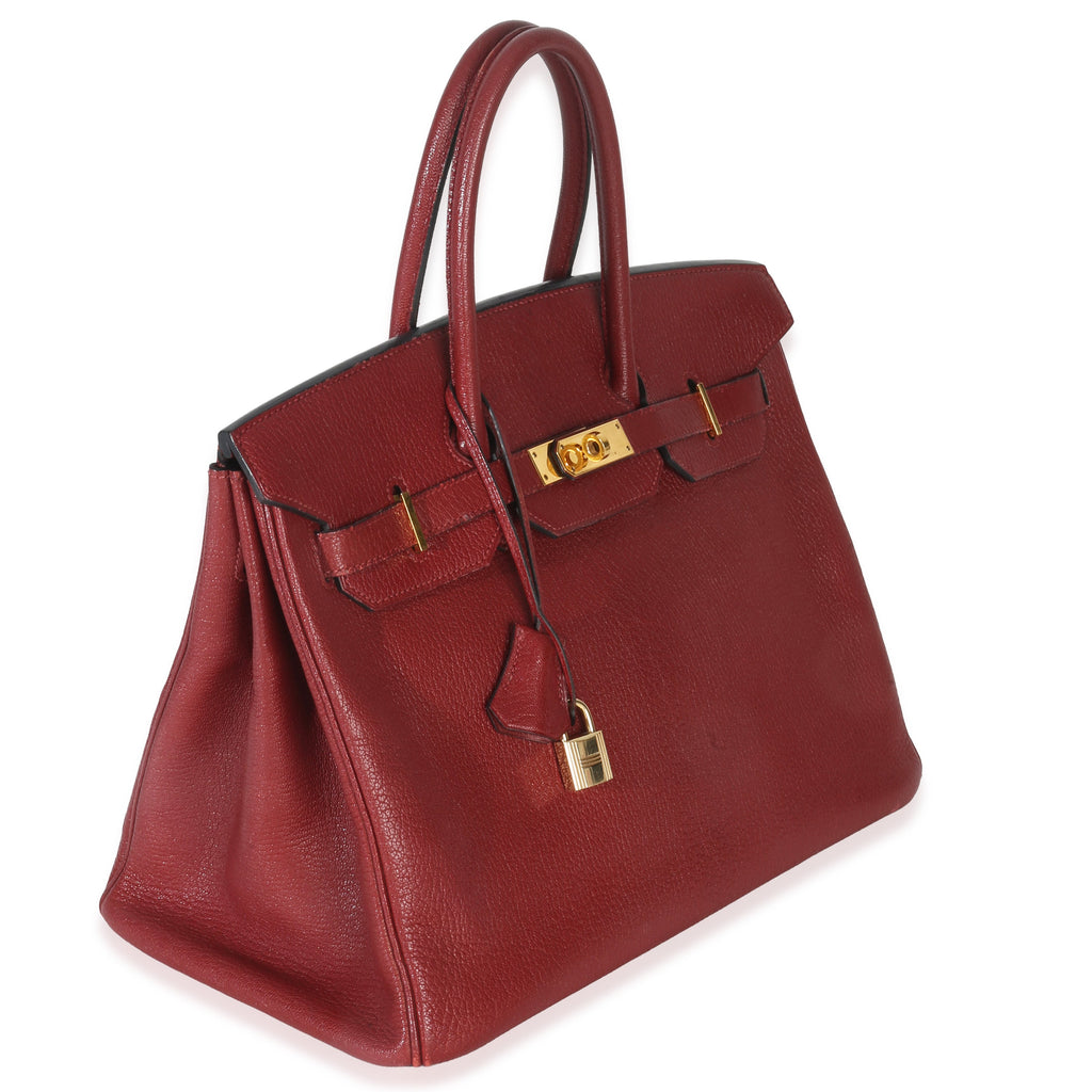 Rouge Grenat Chevre de Coromandel Birkin 35 GHW