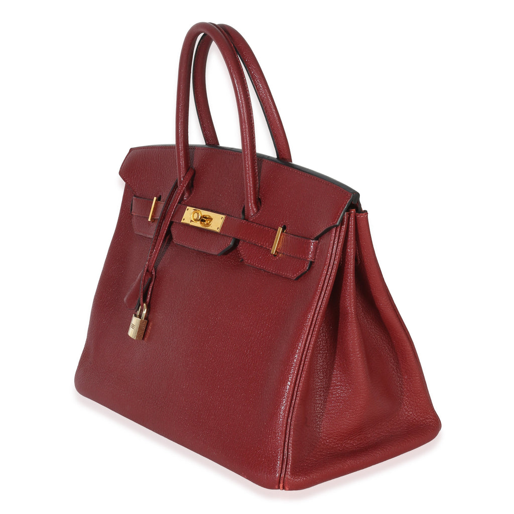 Rouge Grenat Chevre de Coromandel Birkin 35 GHW
