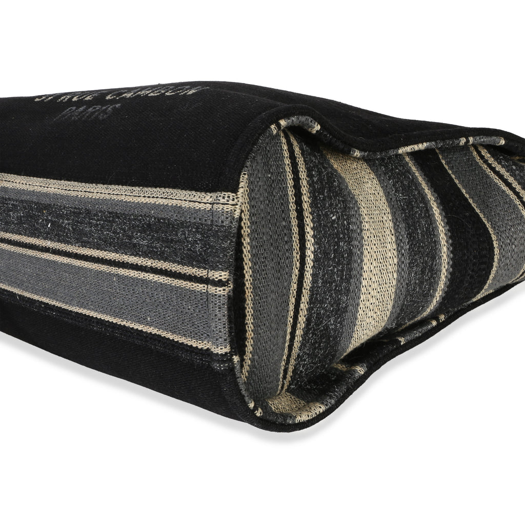 Blue Canvas Striped Small Deauville Shopping Tote