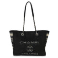 Blue Canvas Striped Small Deauville Shopping Tote