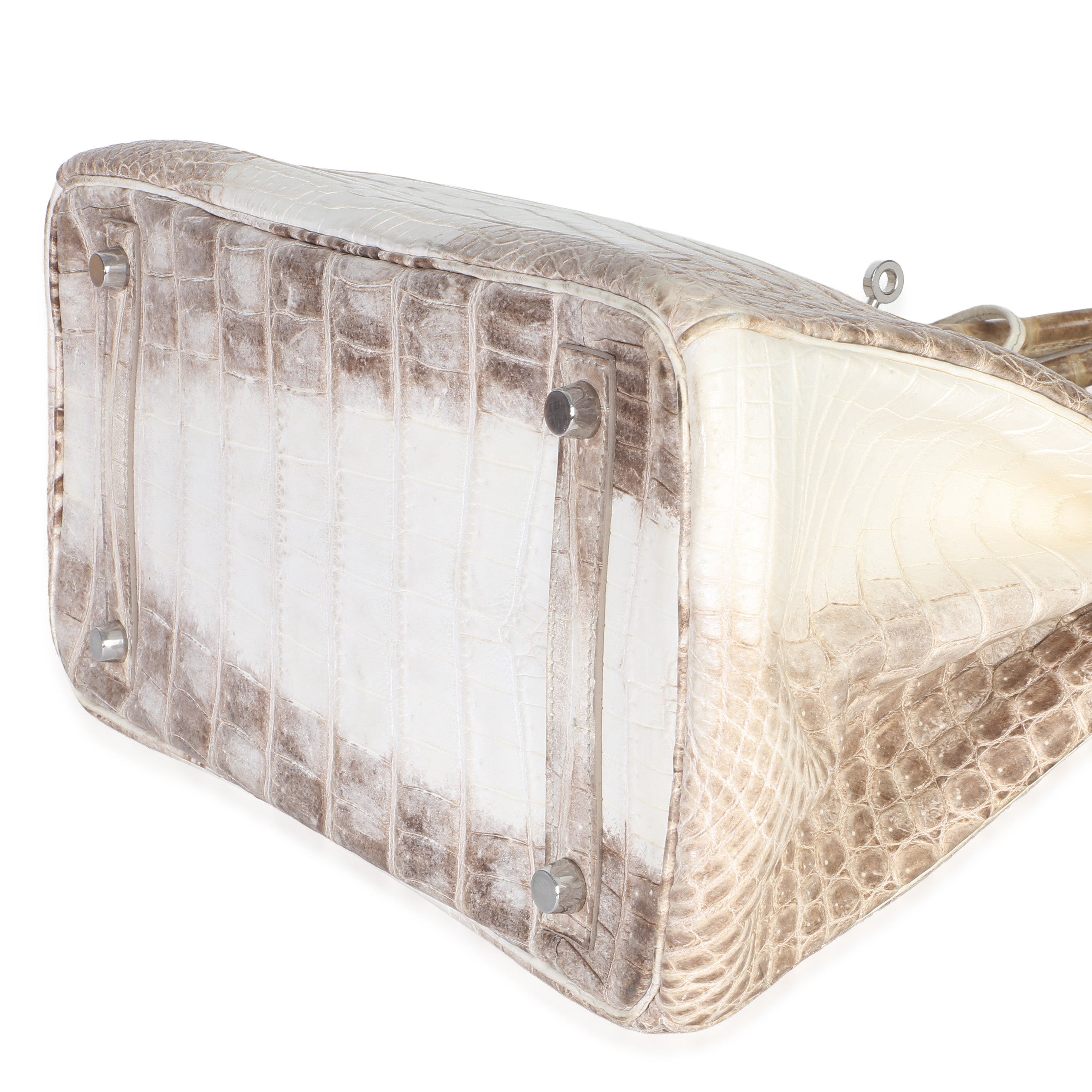 Blanc Matte Niloticus Crocodile Himalaya Birkin 30 PHW