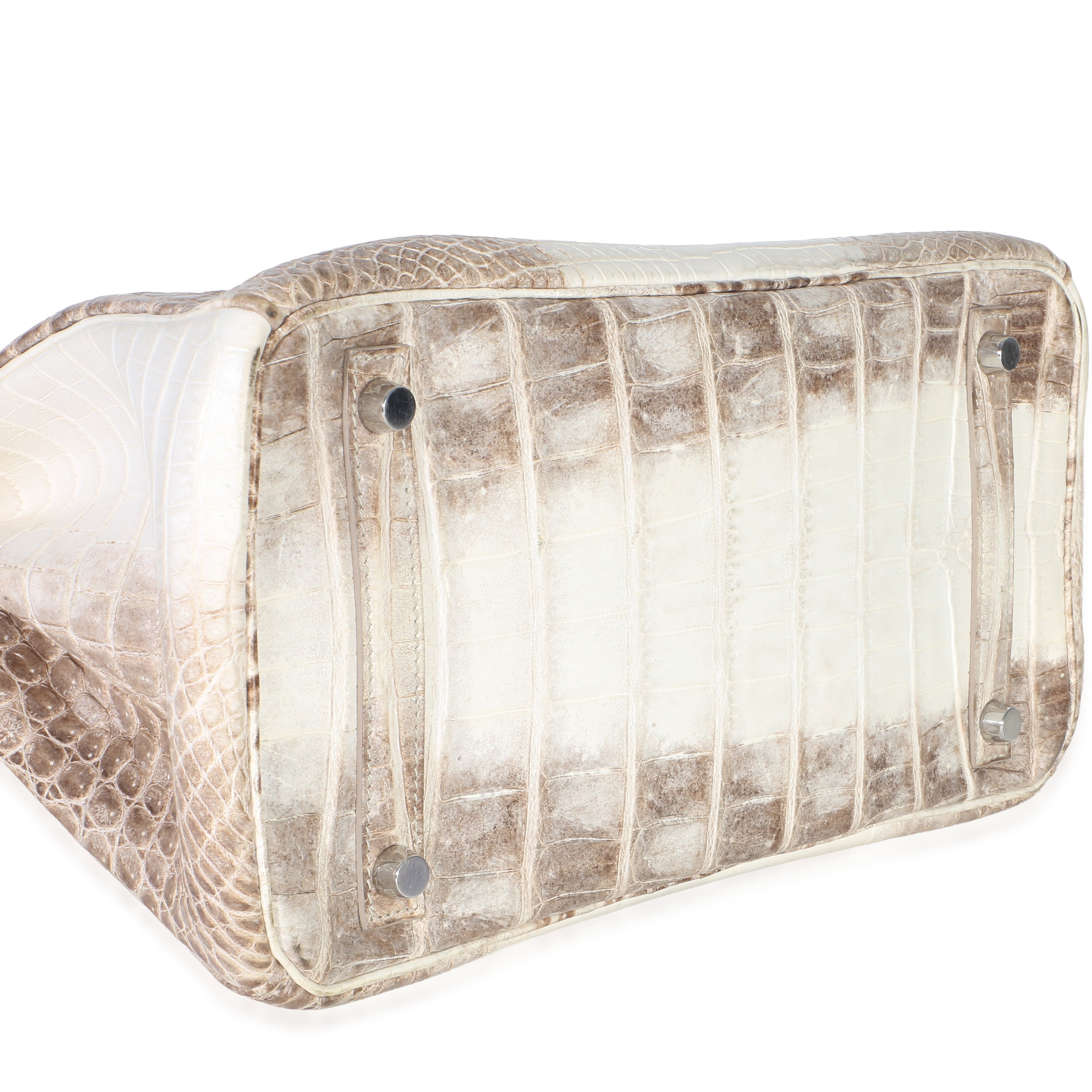 Blanc Matte Niloticus Crocodile Himalaya Birkin 30 PHW