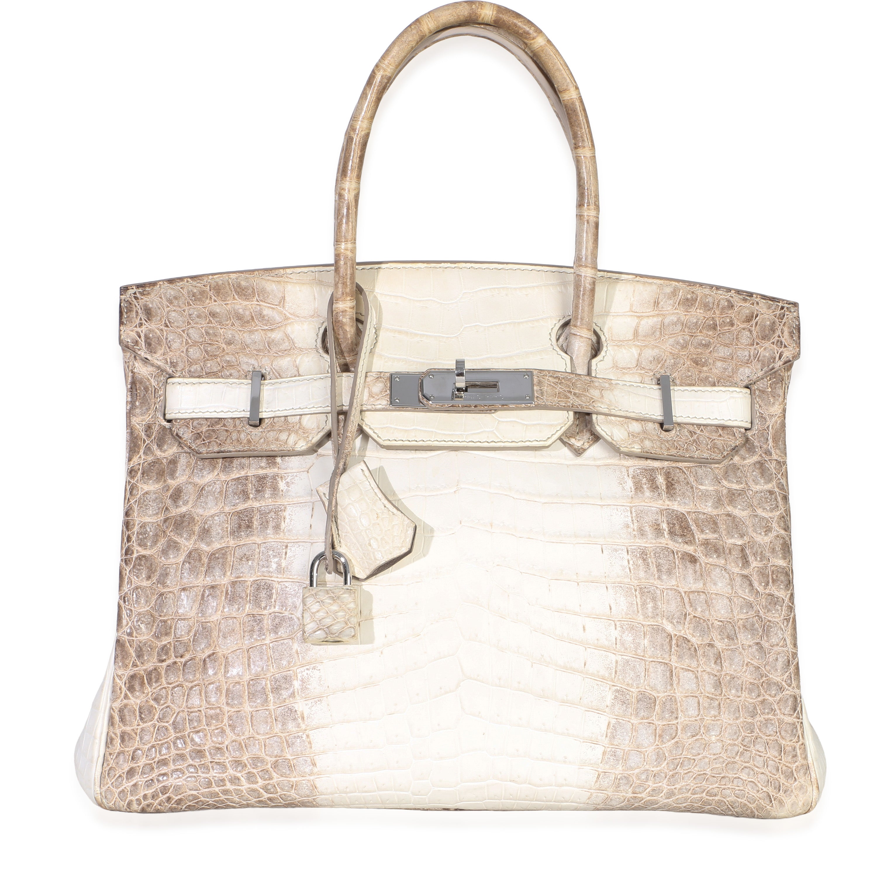 Blanc Matte Niloticus Crocodile Himalaya Birkin 30 PHW