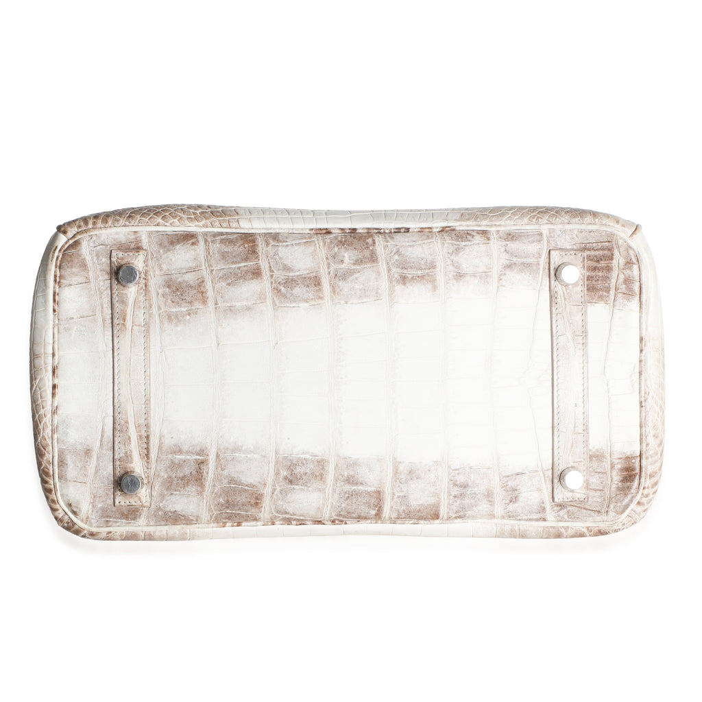 Blanc Matte Niloticus Crocodile Himalaya Birkin 30 PHW