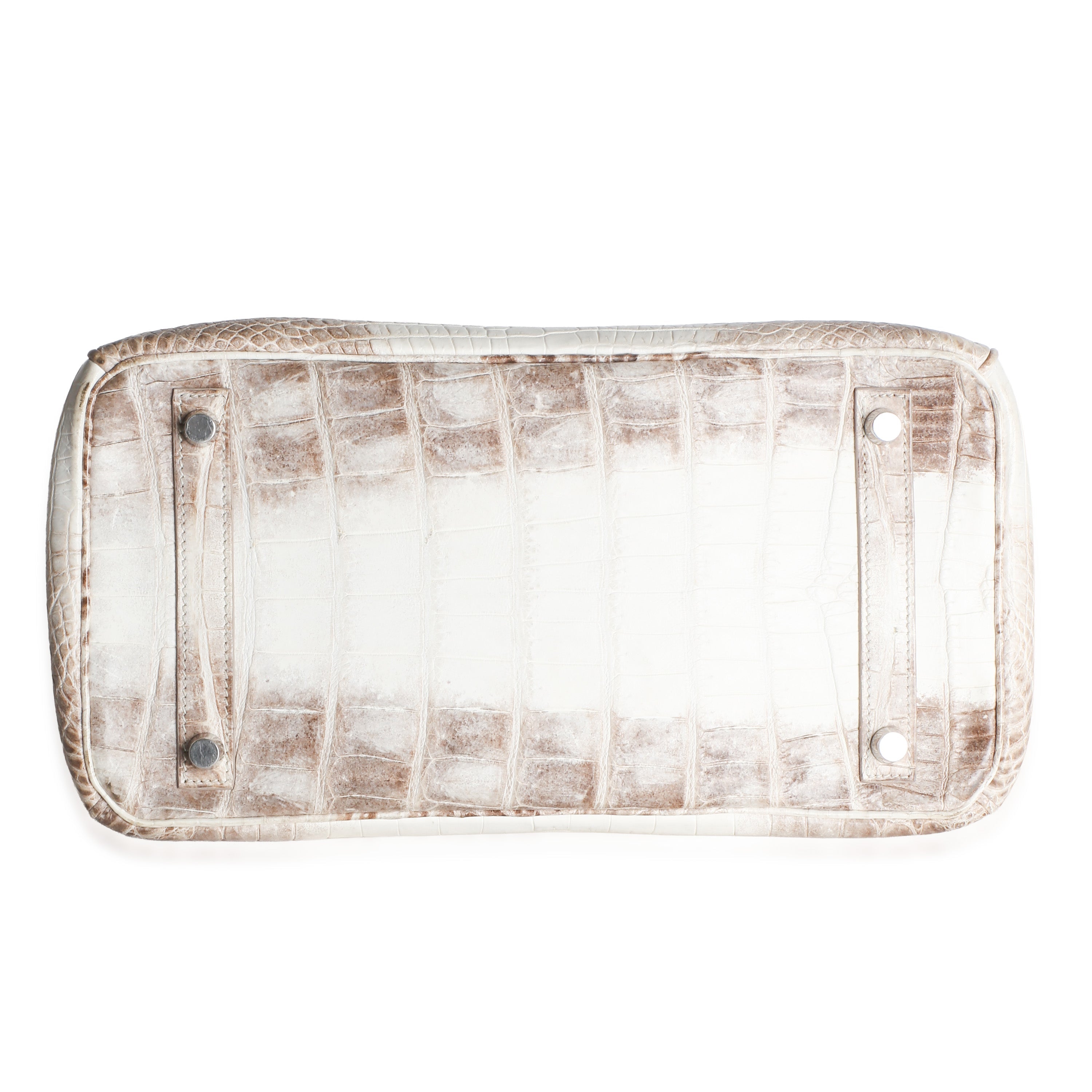 Blanc Matte Niloticus Crocodile Himalaya Birkin 30 PHW