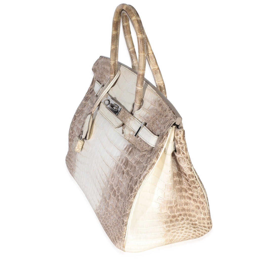 Blanc Matte Niloticus Crocodile Himalaya Birkin 30 PHW