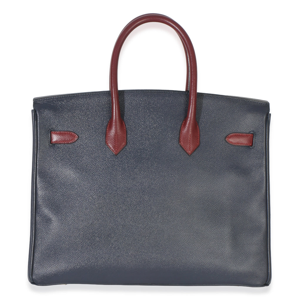 Vintage Rouge H Bleu Marine Courchevel Birkin 35 GHW