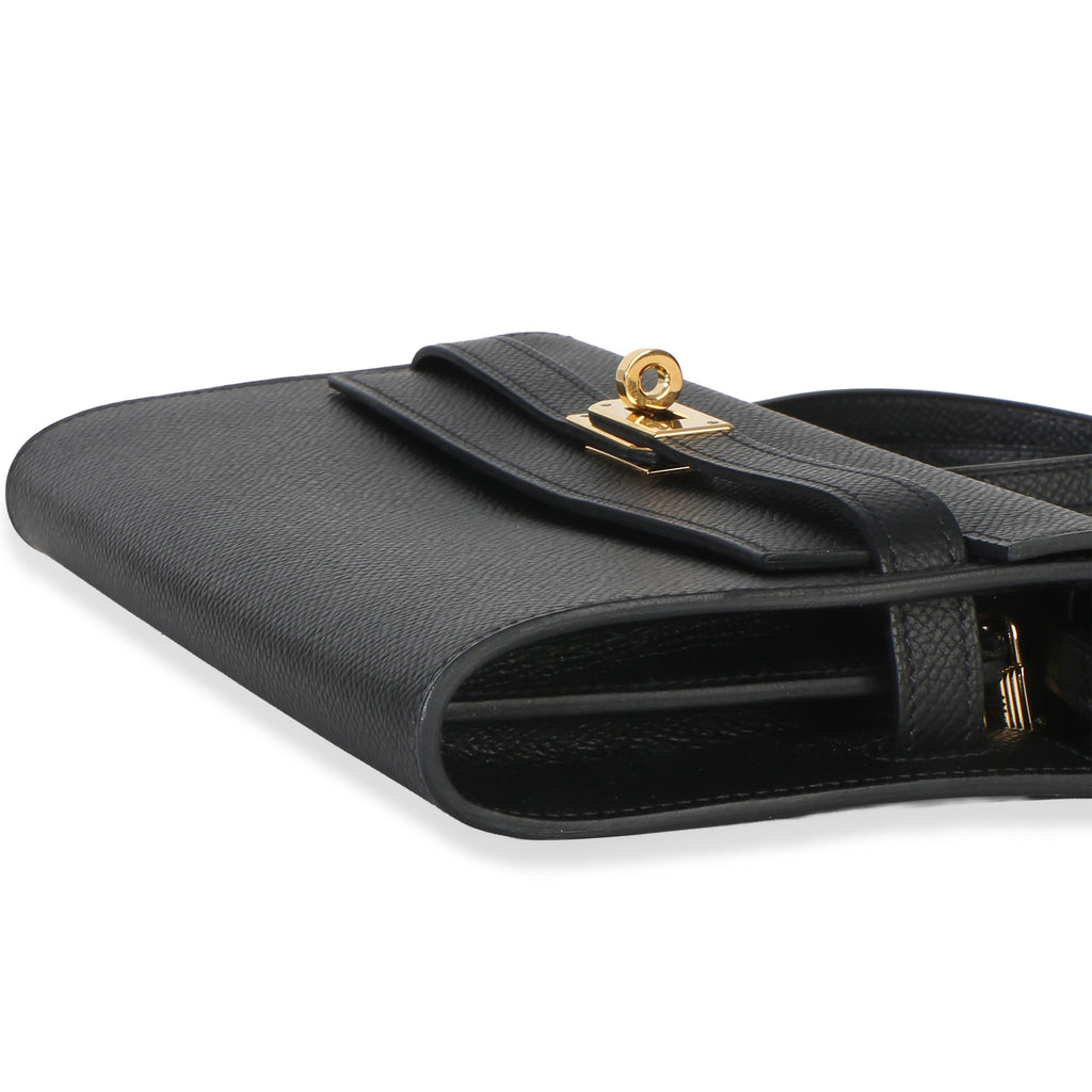 Black Epsom Kelly To Go Wallet GHW
