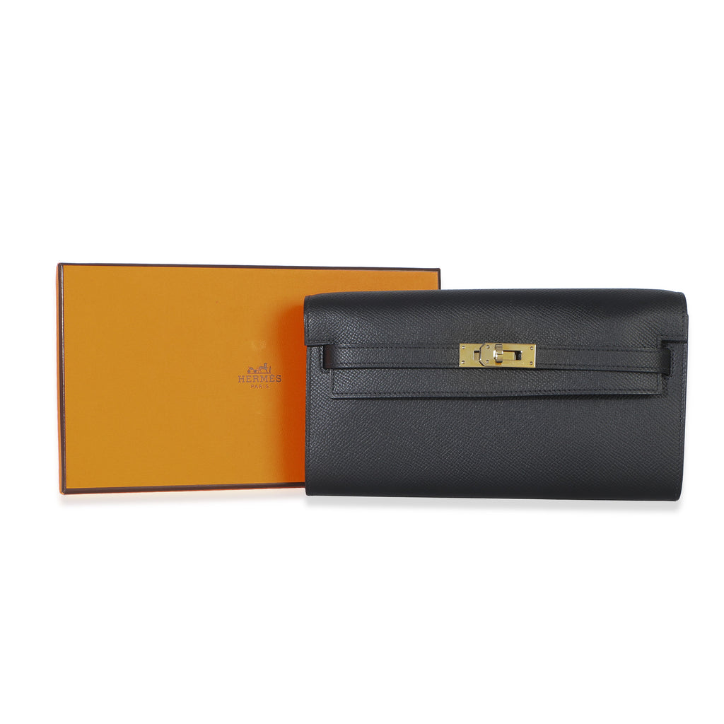 Black Epsom Kelly To Go Wallet GHW