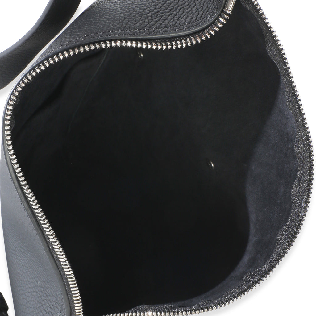 Black LV Touch Calfskin Delta Slingbag