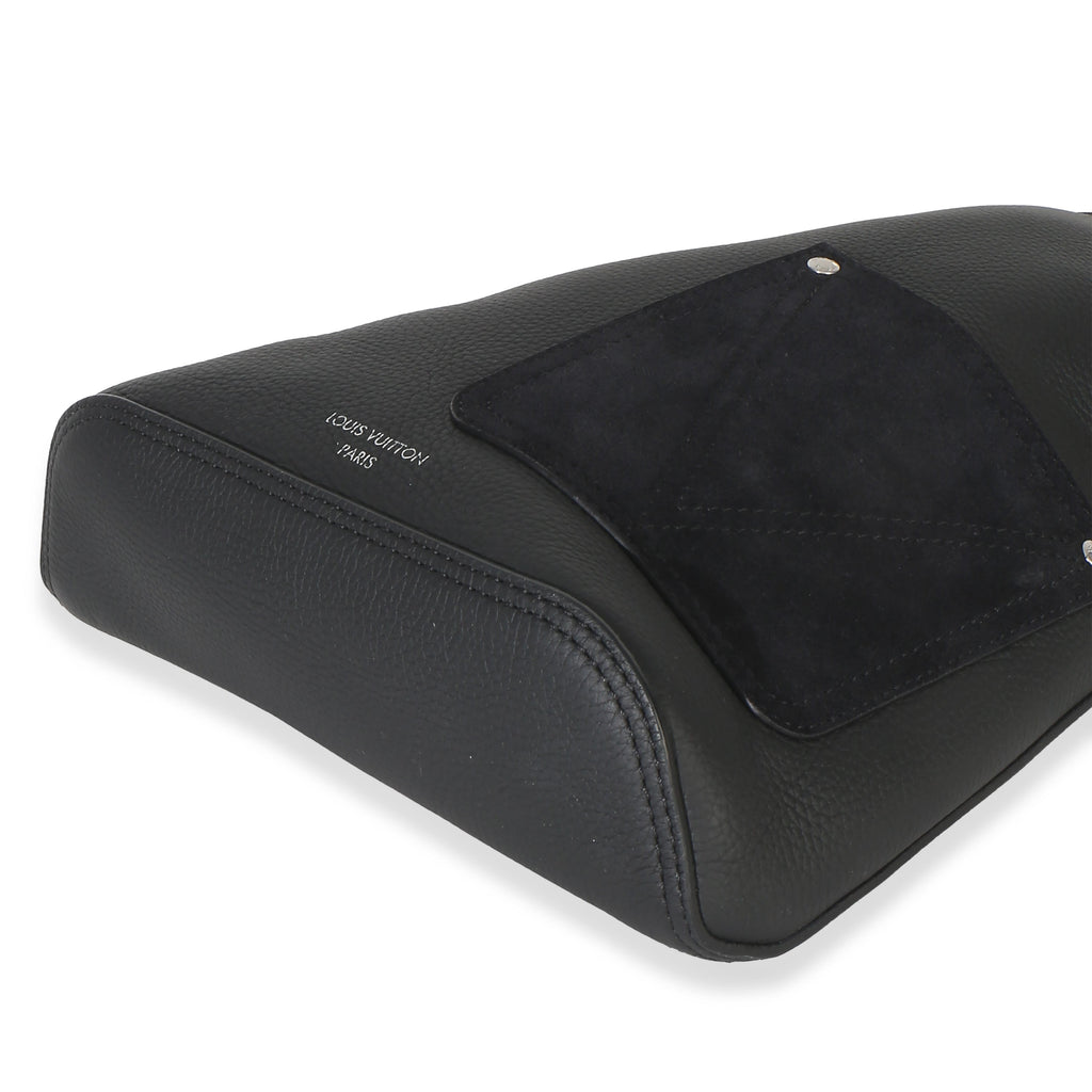Black LV Touch Calfskin Delta Slingbag