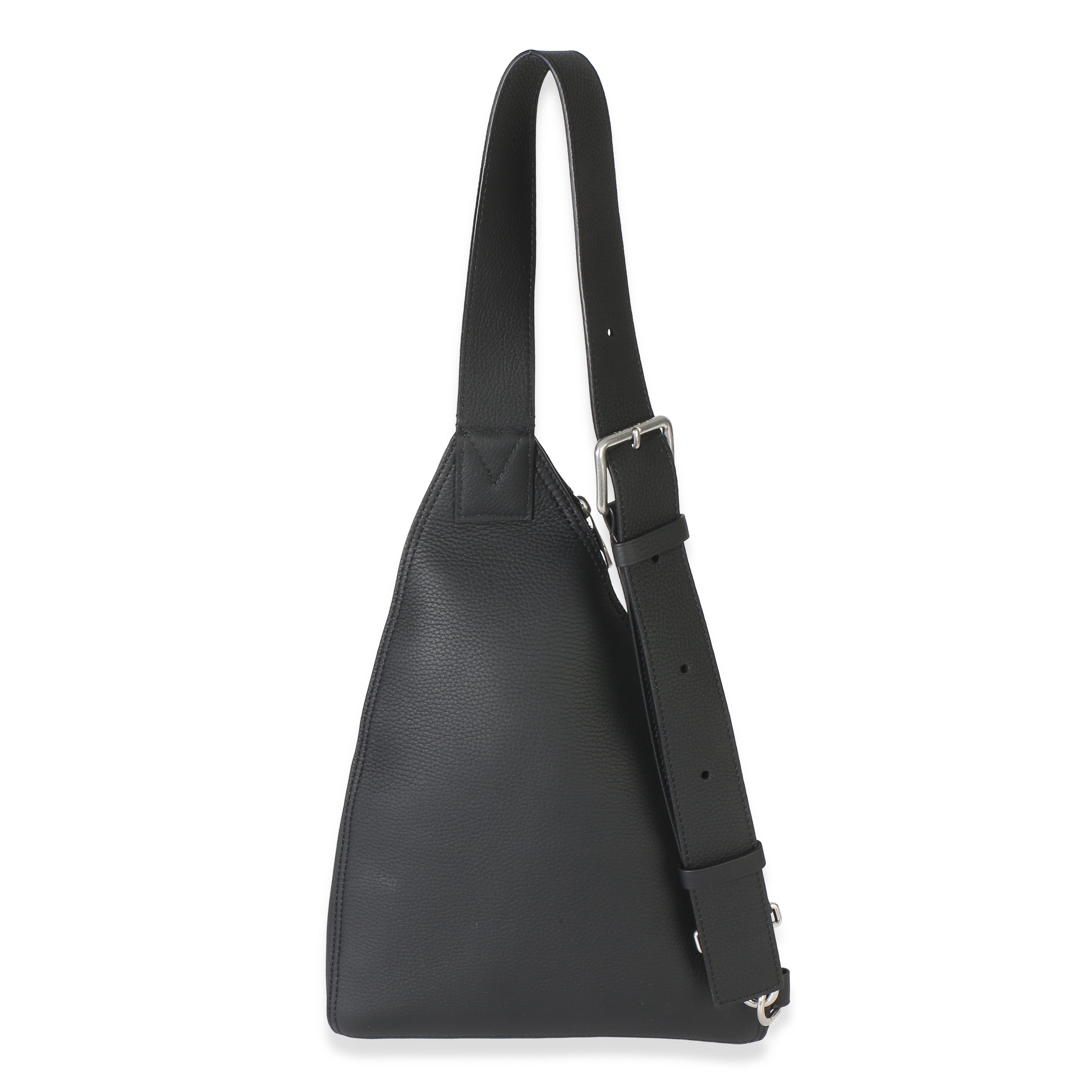 Black LV Touch Calfskin Delta Slingbag