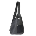 Black LV Touch Calfskin Delta Slingbag