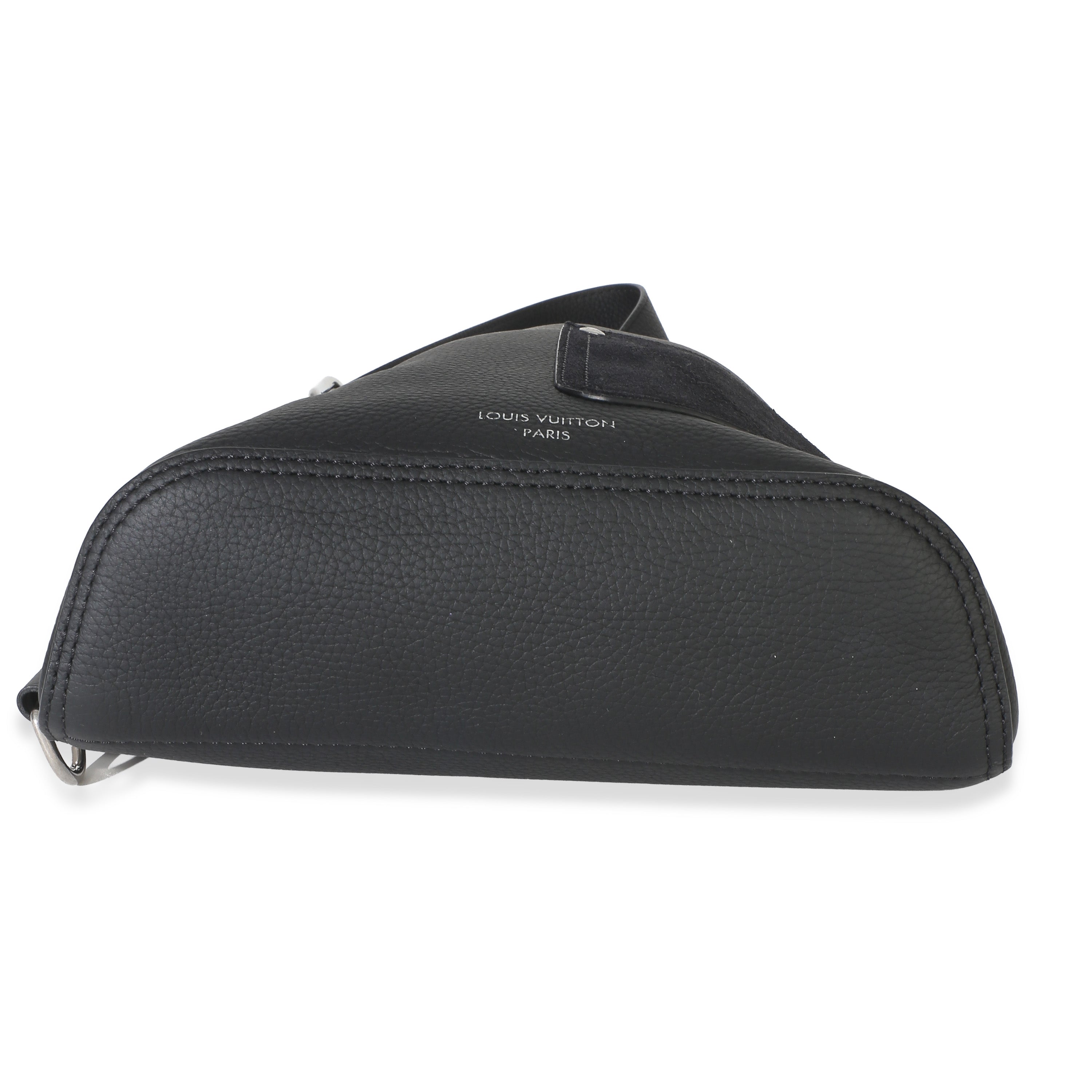 Black LV Touch Calfskin Delta Slingbag