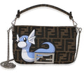 X FRGMT X POKEMON Brown FF Jacquard Fabric Dratini Mini Baguette Bag