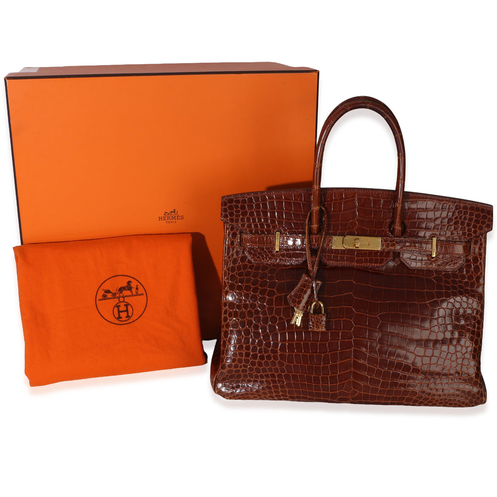 Miel Porosus Crocodile Birkin 35 GHW