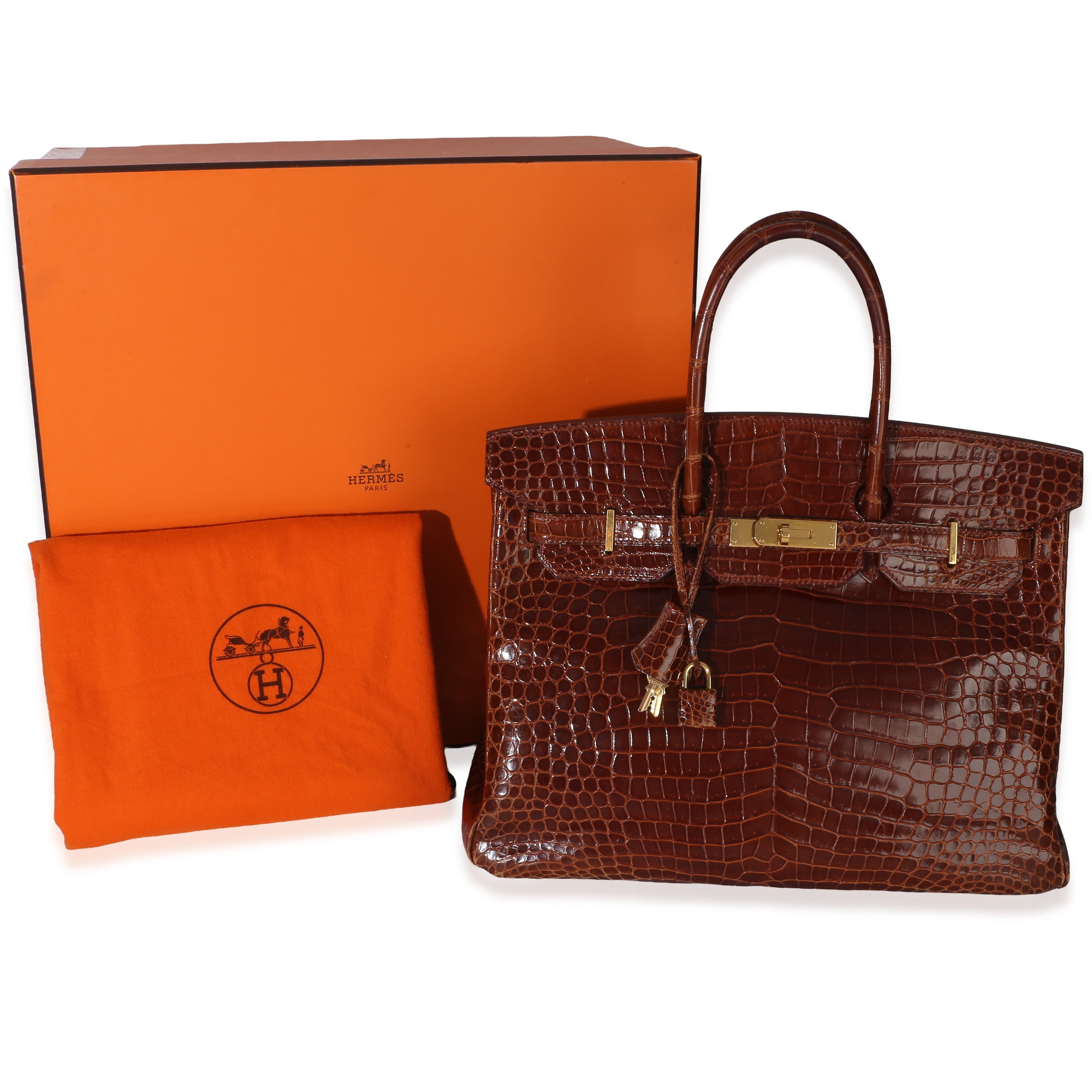 Miel Porosus Crocodile Birkin 35 GHW
