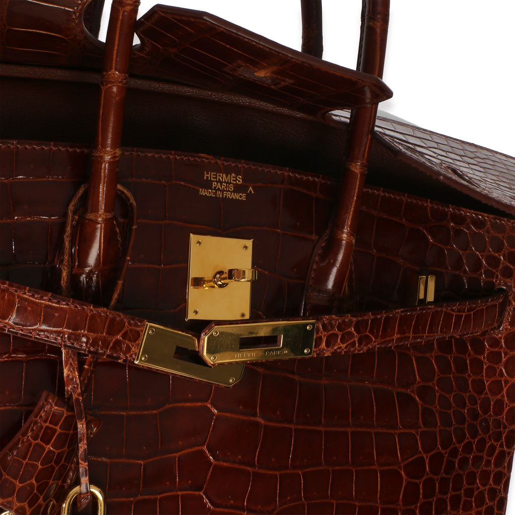 Miel Porosus Crocodile Birkin 35 GHW