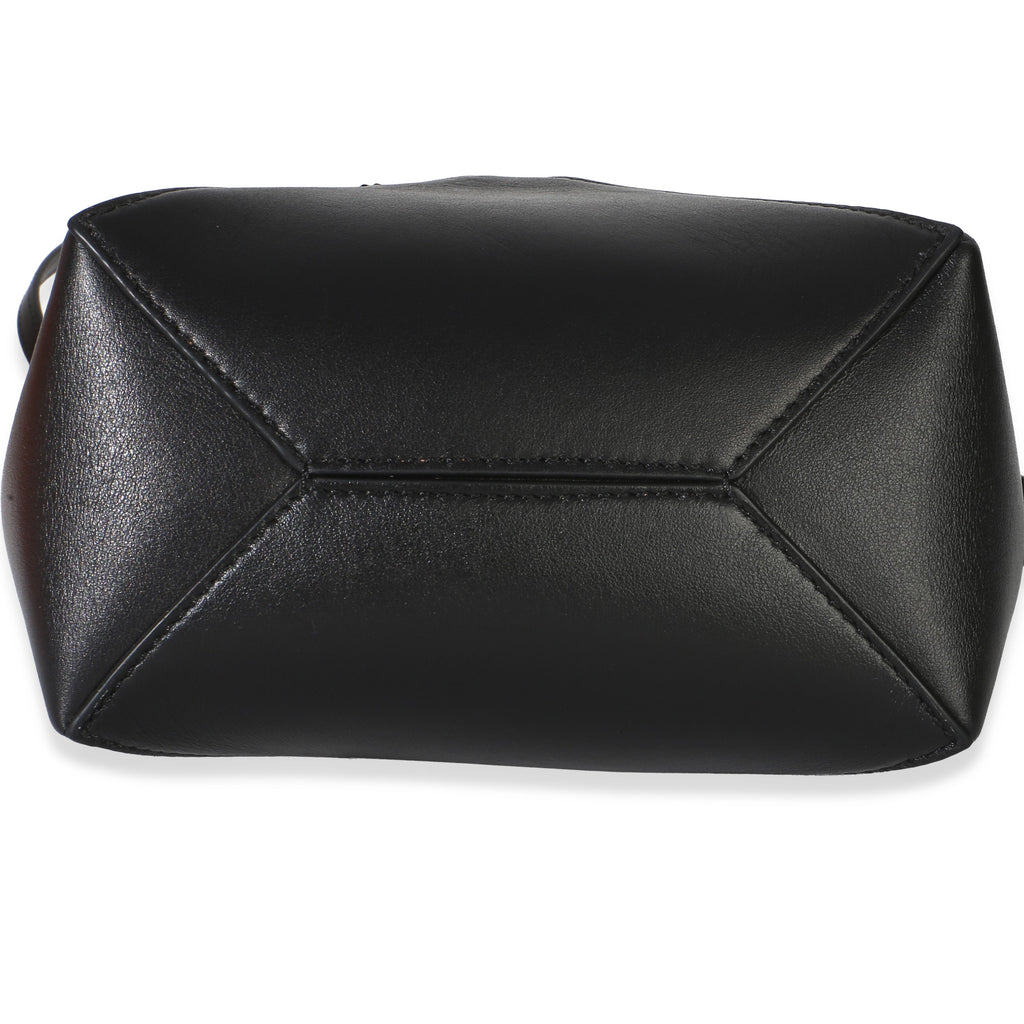 Black Shiny Calfskin Mini Puzzle Fold Tote