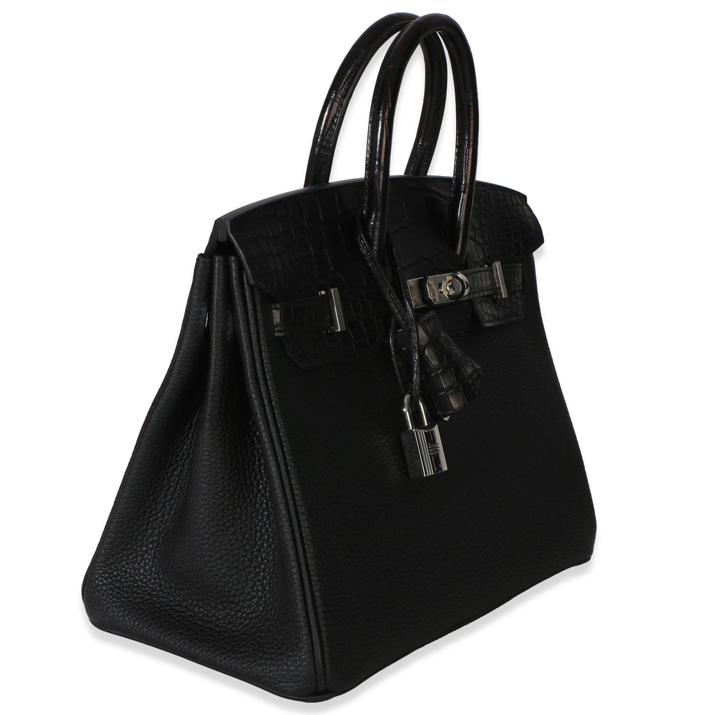 Black Togo Mississippiensis Matte Alligator Touch Birkin 25 PHW