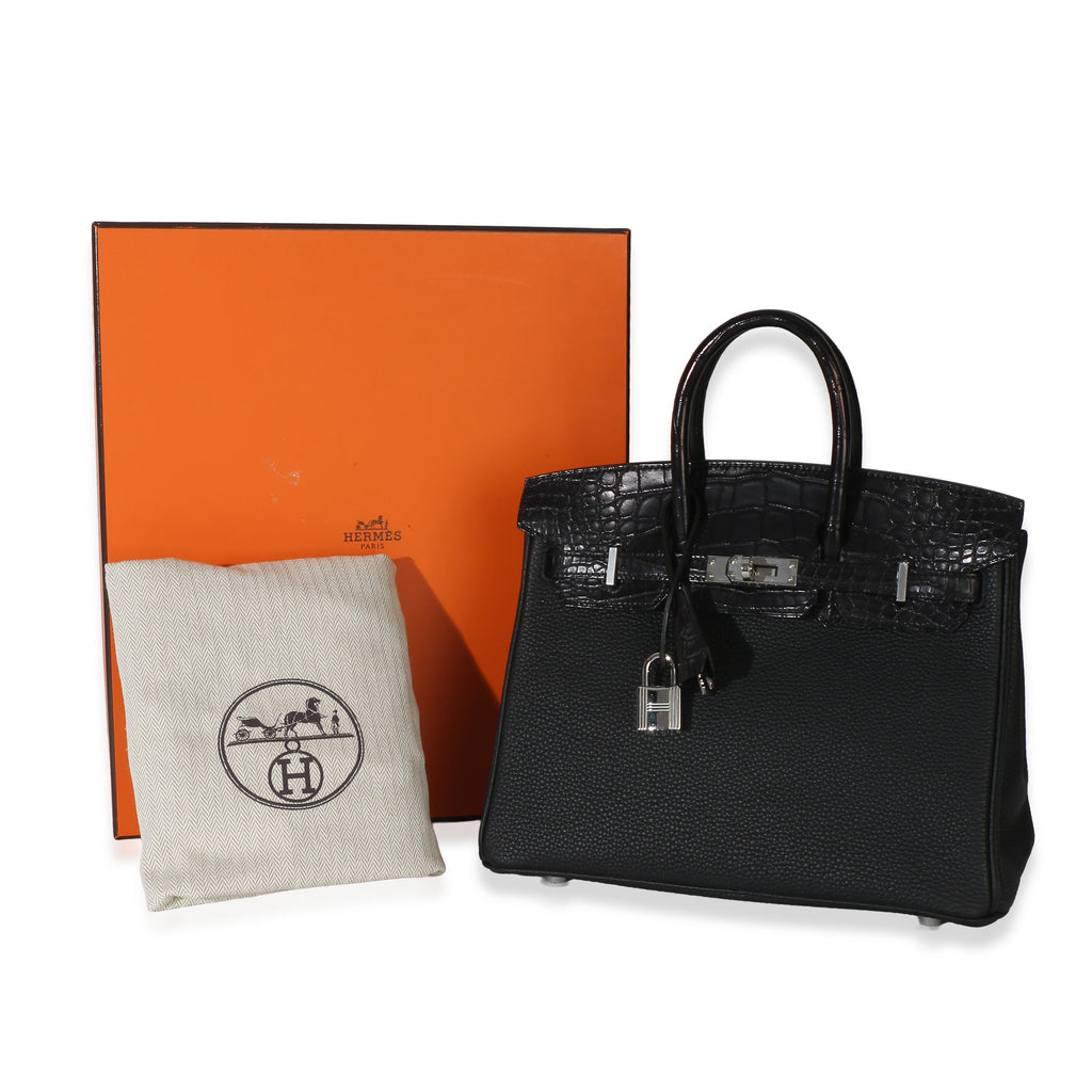 Black Togo Mississippiensis Matte Alligator Touch Birkin 25 PHW