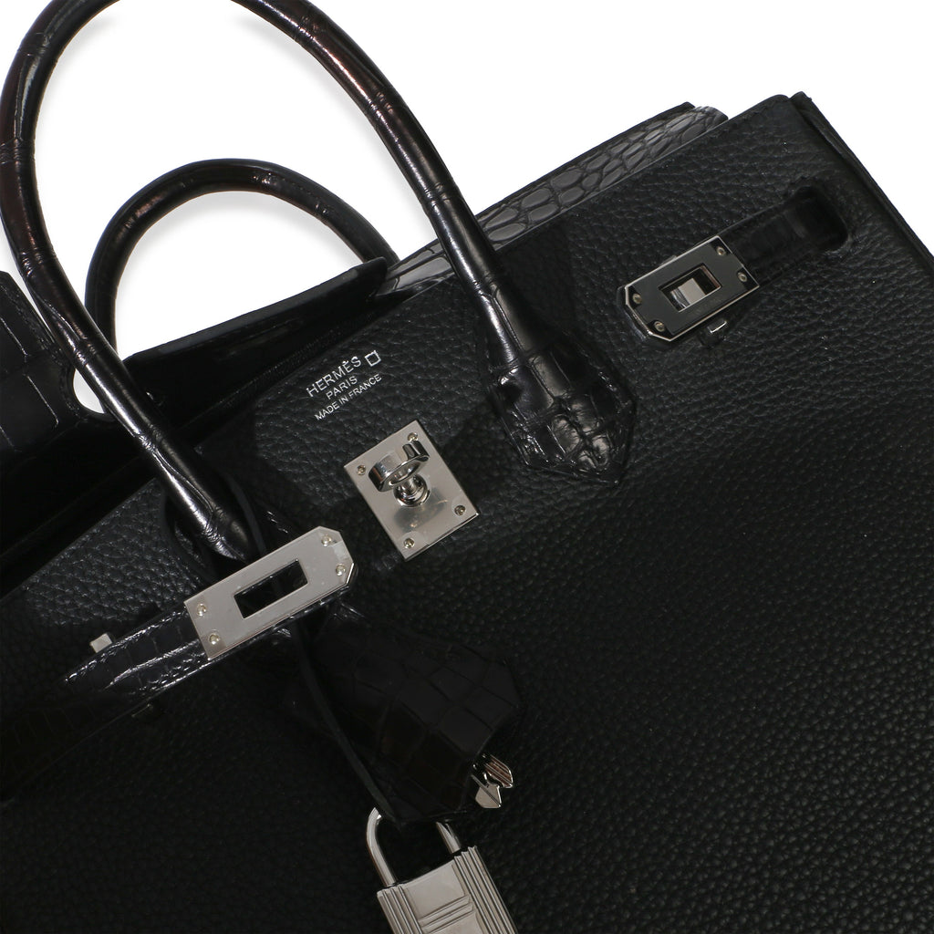 Black Togo Mississippiensis Matte Alligator Touch Birkin 25 PHW
