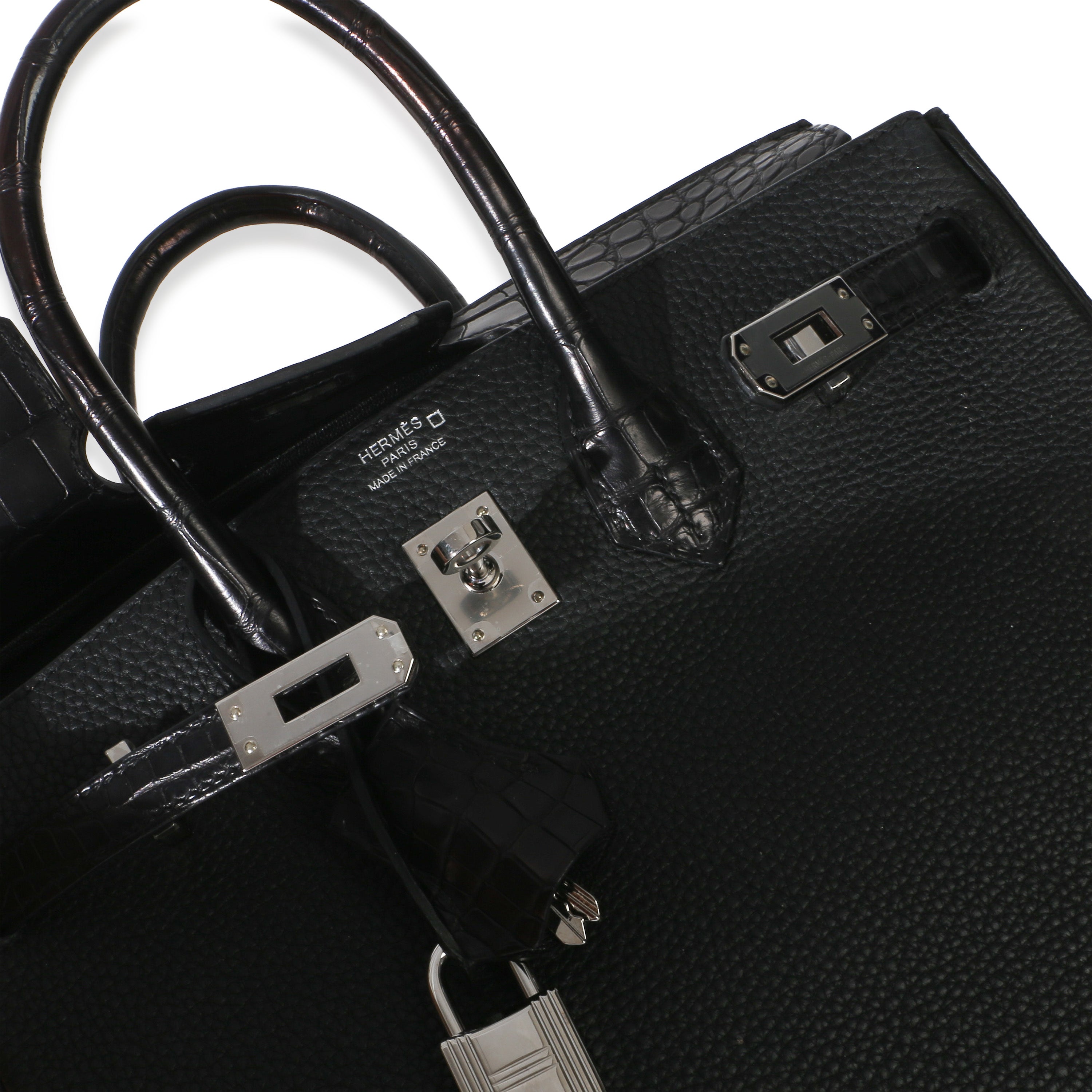 Black Togo Mississippiensis Matte Alligator Touch Birkin 25 PHW