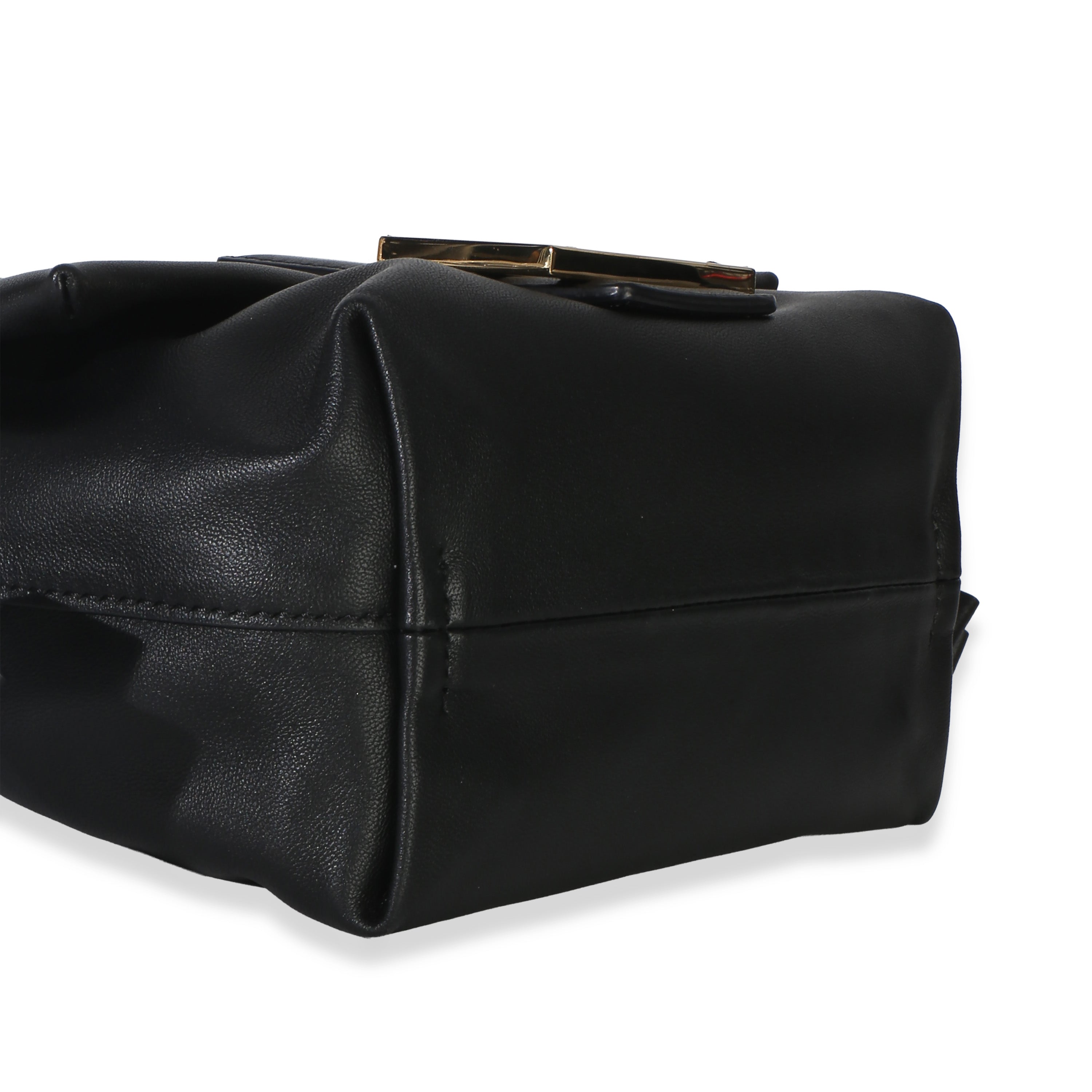 Black Nappa Small Mamma Baguette