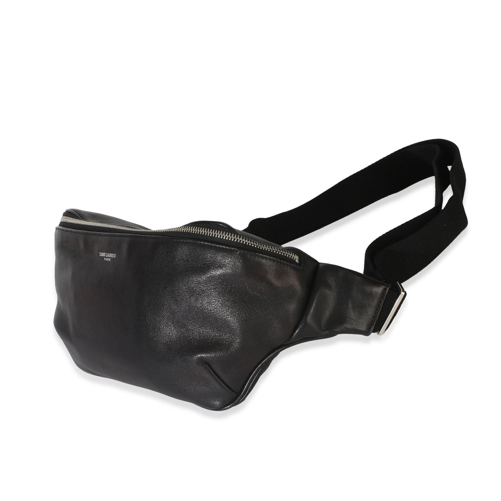 Black Smooth Calfskin Marsupio Belt Bag