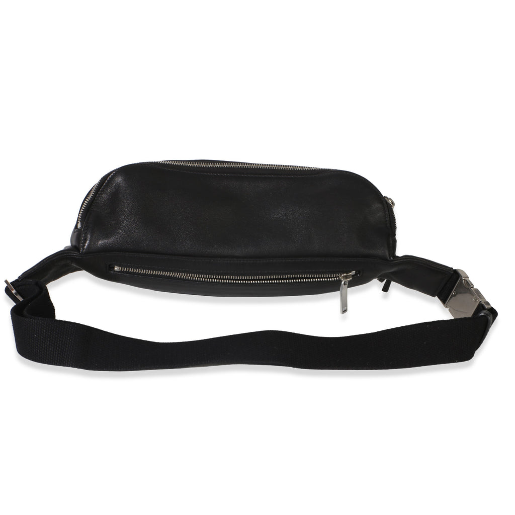 Black Smooth Calfskin Marsupio Belt Bag