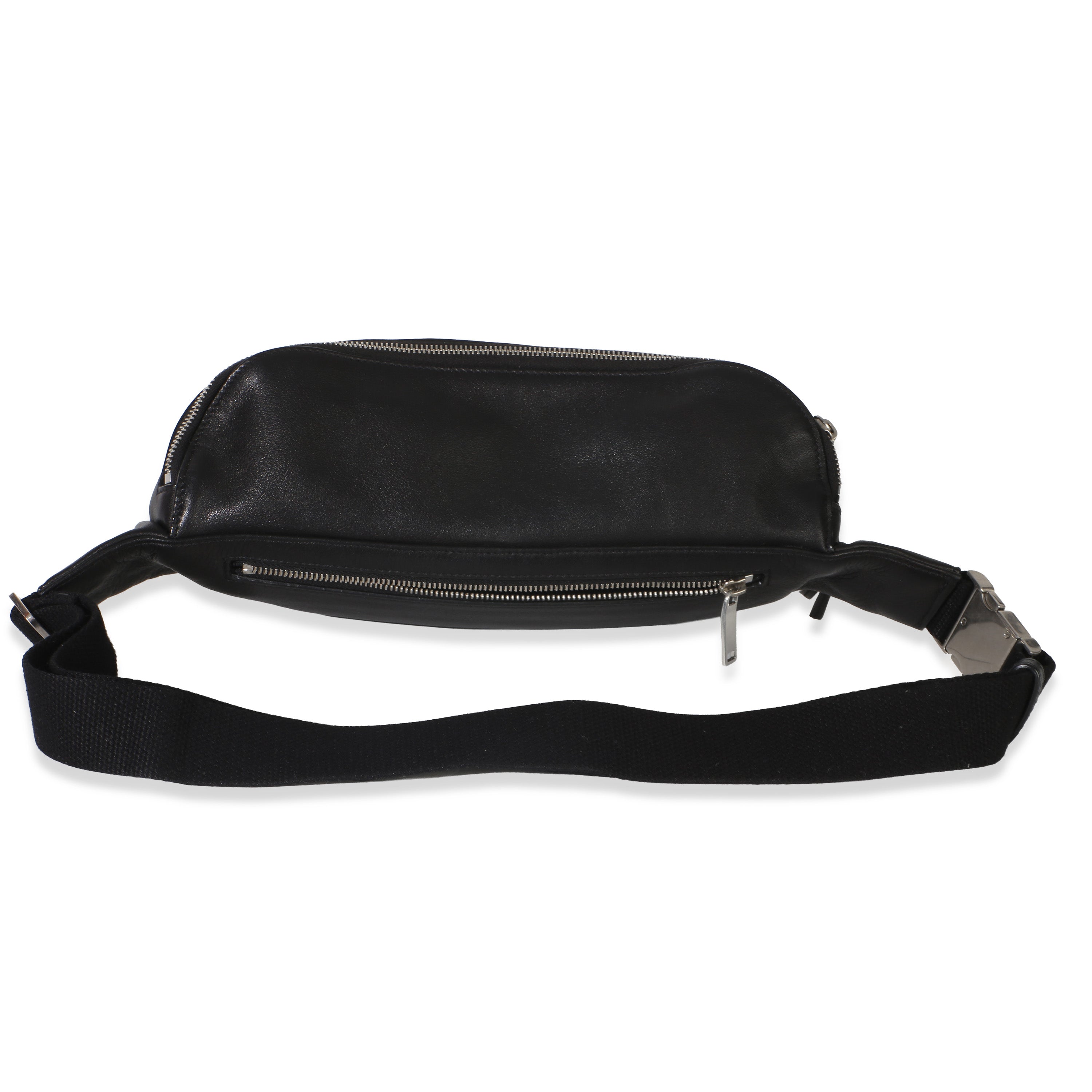 Black Smooth Calfskin Marsupio Belt Bag