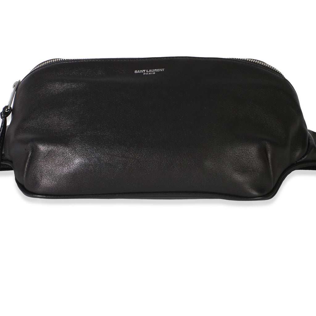 Black Smooth Calfskin Marsupio Belt Bag